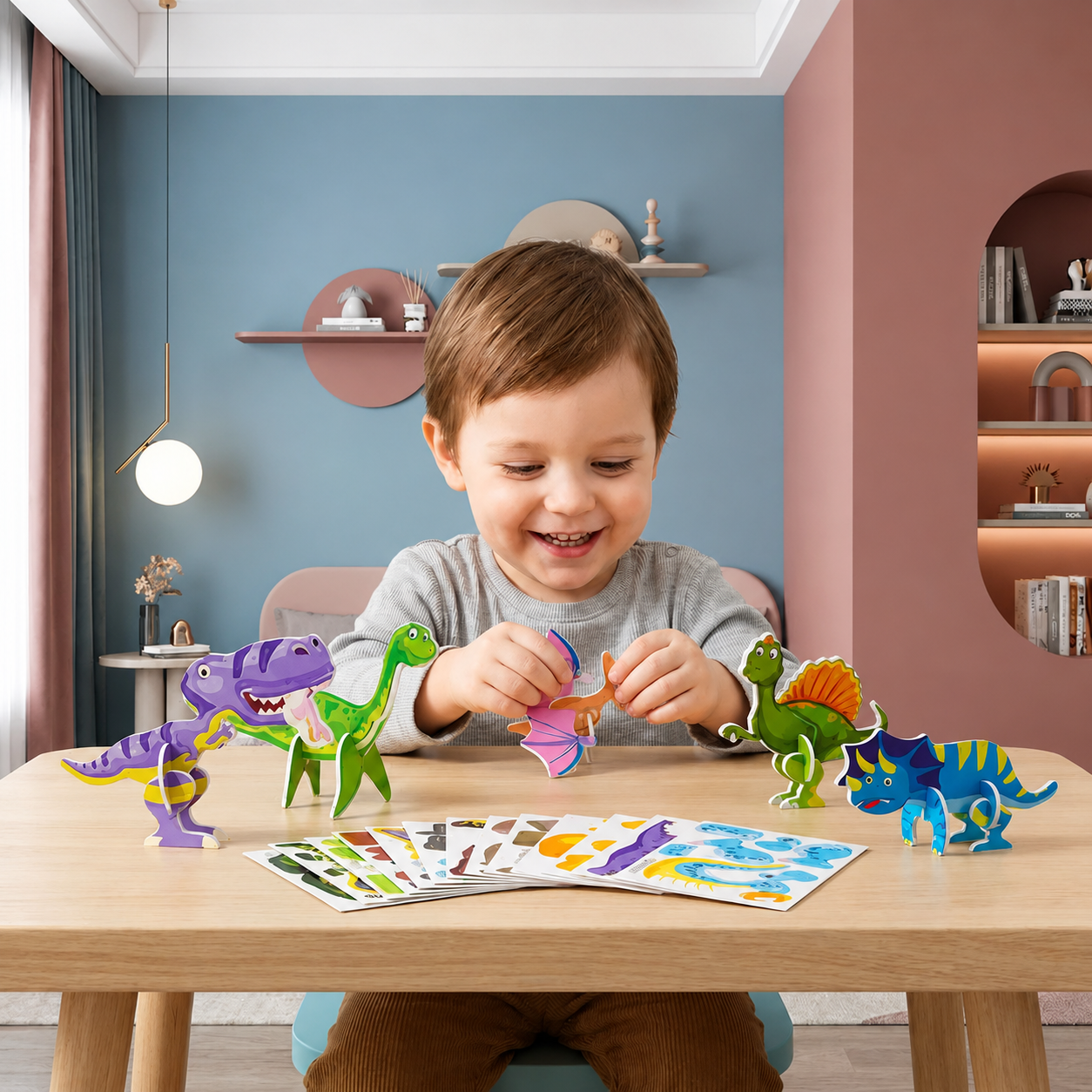 PUZZLE 3D CU DINOZAURI PENTRU COPII